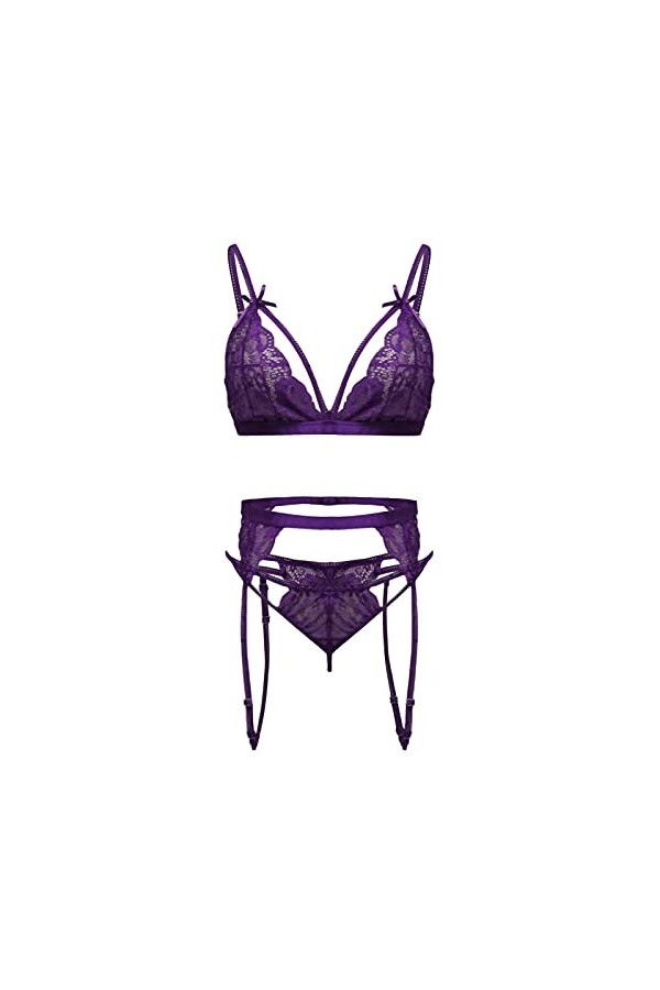 Générique Nuisette Lingerie Femme See Through Mini Robe Sissy Érotique Harness Harnais Robe Sexy Hot Nuit Dentelle Lingerie O