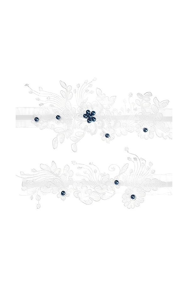 AAED Jarretière Perlée Bleue, Jarretière De Mariée Jarretière De Mariage Jarretière De Mariage Pour Les Mariées Femmes Dentel