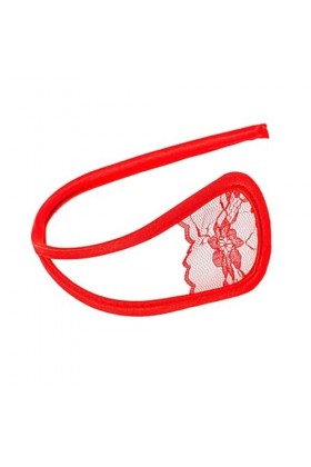 [Nouveau] String C-String en Dentelle pour Hommes: Lingerie Fantaisie Transparente pourêtements de Nuit Sexy pour Hommes - X-