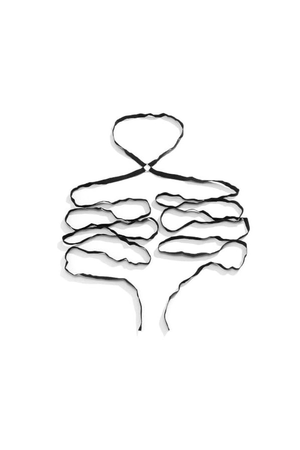 Enveloppement Bras Punk Bretelles Croisées Élastiques Enveloppes Jambes Porte-Jarretelles pour Halloween Danse Festival Musiq