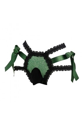 Générique String Homme Sexy Hot Dentelle Slips Boxer Sexy Dentelle sous-vêtements Hommes Taille Ultra Mince Transparent à Lac