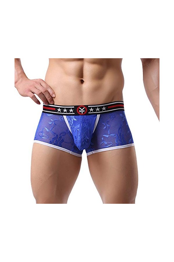 Générique Boxer Homme Maillot de Bain Sexy Briefs Thong Dentelle sous-vêtements Bas Briefs Sexy air Transparent Taille Sexy H