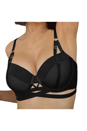 XIUH Soutien-gorge bustier pour femme - Grandes tailles - Rembourré - Sans armatures - Réglable - Haut tubulaire - Avec dos p