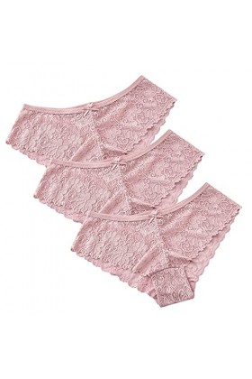 Générique Culotte Femme Sexy Chic Culotte en Dentelle à Fleurs Sexy Taille Basse en Dentelle Transparente sans Plis Leggings 