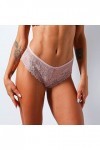 Générique Culotte Femme Sexy Chic Culotte en Dentelle à Fleurs Sexy Taille Basse en Dentelle Transparente sans Plis Leggings 