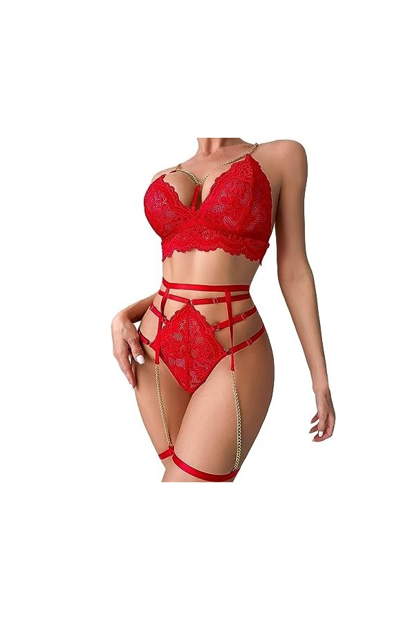String Simili Cuir Dessous New Luxury Sexs Noir Couleur Femmes Sexy Jarretière Lingerie Sexe Soutien-Gorge Et Culotte Ensembl