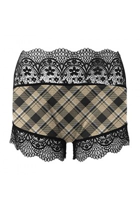 YANFJHV Femmes Sexy Dentelle Réglable Halter Vest Top Panty Shorts Set Body Sexy Noir Cuir Khaki, S 