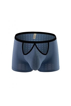 Boxer en coton sexy et respirant pour homme, bleu clair, M