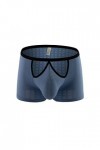 Boxer en coton sexy et respirant pour homme, bleu clair, M