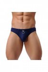 Sous-vêtement sexy en maille filet pour homme - Respirant - Short court - Pour homme, bleu, M