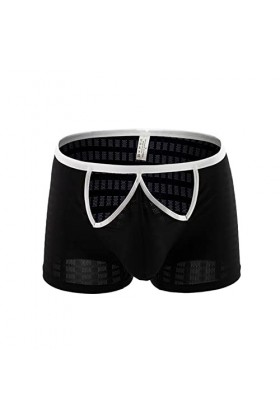 Boxer en coton sexy et respirant pour homme, Noir , XL