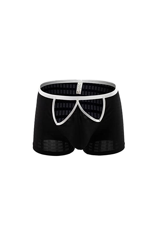 Boxer en coton sexy et respirant pour homme, Noir , XL
