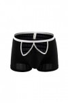 Boxer en coton sexy et respirant pour homme, Noir , XL