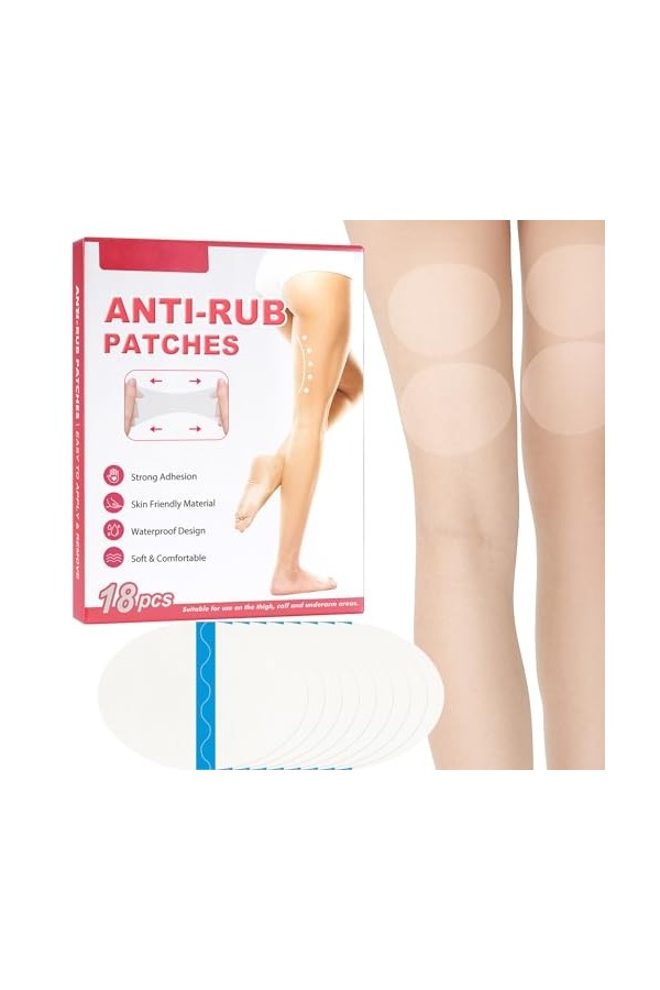 Pacienjo Cuisses Anti-frottements | Coussinets de Cuisses Transparents, 18 pièces, Bande pour lintérieur des Cuisses - Prote