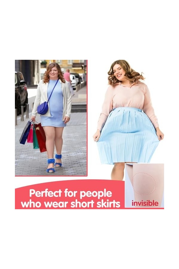 Pacienjo Cuisses Anti-frottements | Coussinets de Cuisses Transparents, 18 pièces, Bande pour lintérieur des Cuisses - Prote