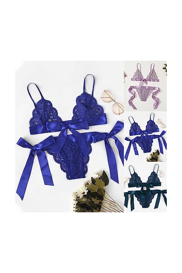 Fulidngzg Lingerie sexy pour femme : lingerie érotique 2 pièces lingerie sexy tenue lingerie grande taille jarretelles linger