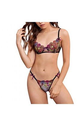 Lingerie Sexy, Femme Lace Transparent Pajamas Hot Nuit Ensemble Lingerie Sexy Mini Jupe Club Libertin Porte Jartelle Cuir Zip