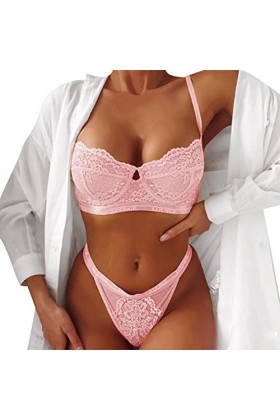 liaddkv Sous-vêtements sexy pour femme - Grande taille - Ensemble de sous-vêtements sexy à trois points - Cintres pour linger