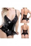 Lingerie Femme Sexy Ensemble Homme Sexy Hot y.2k Mode Femmes Sexy en Cuir Verni vêtements de Nuit Lingerie Tentation sous-vêt