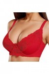 liaddkv Sous-vêtement femme dentelle fine réglable grande taille grand affichage poitrine petit soutien-gorge avec soutien po