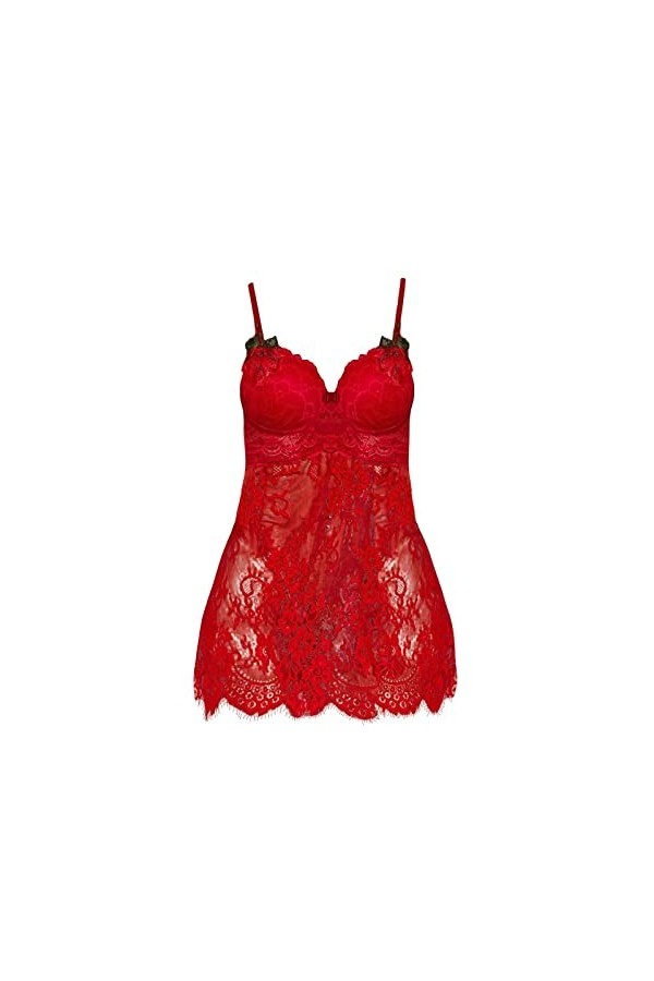 Lingerie Femme Sexy Ensemble Homme Sexy Hot y29k Creuse brodé Pyjama sans Dos Dentelle Nuit de Nuit Maillage croisé Lingerie 