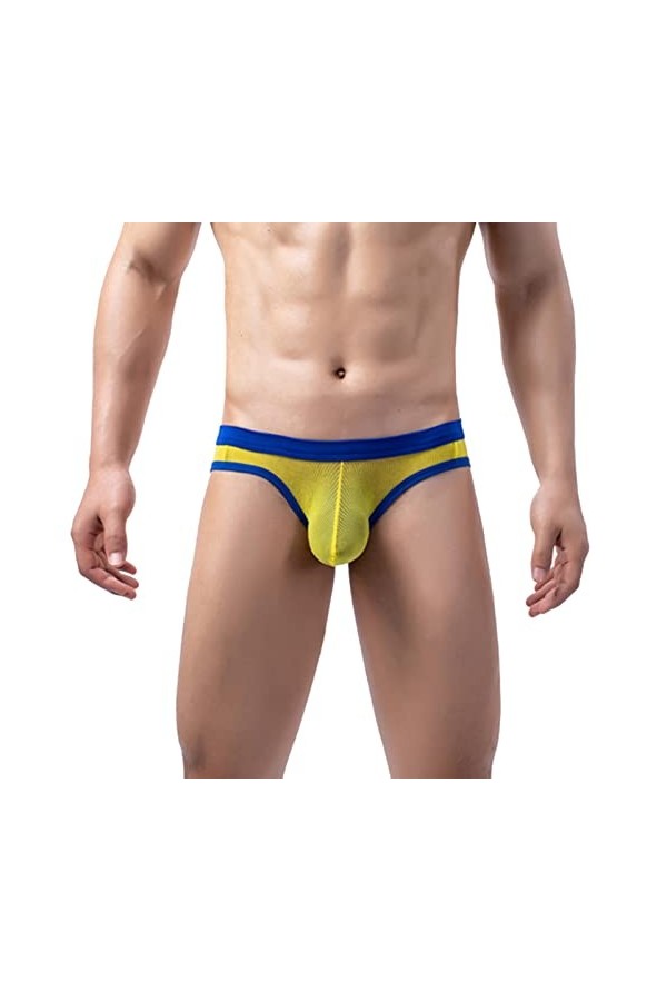 XIUH String Homme Sexy Transparent Slip de Bain Homme Moulant Brillant String Slips Slip érotique Ouverte Hot Homme Briefs Ba