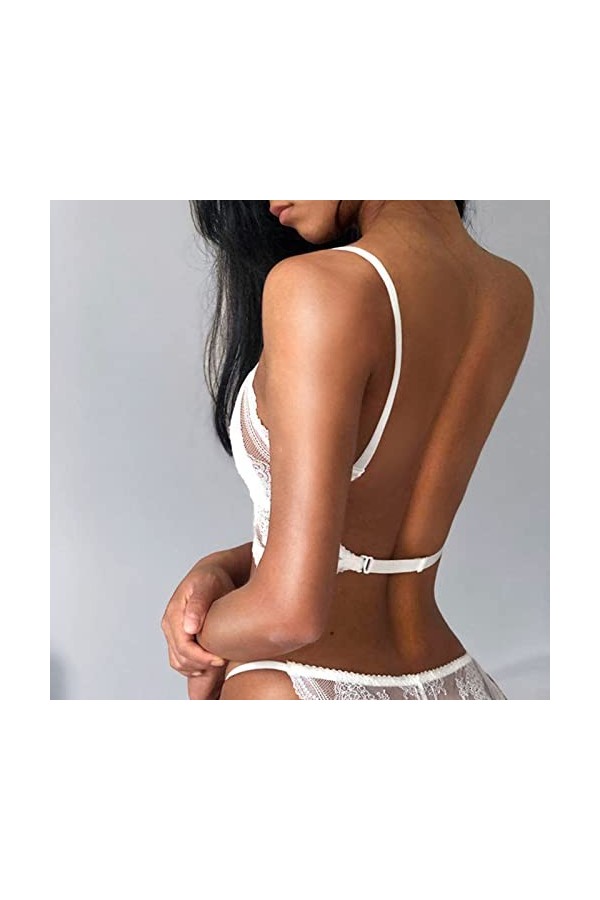 Lingerie Femme Sexy Ensemble Homme Sexy Hot y22k Femmes sans Anneau en Acier sous-vêtements français Sexy Dos Ouvert Beau Dos