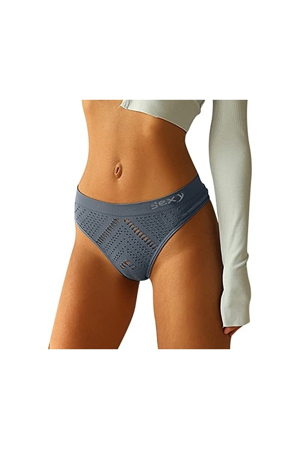 PANPANY Culottes pour Femme Taille Basse Sexy sous Vetements Tanga Multipack Femme Multicolore String sans Couture Soutien-Go