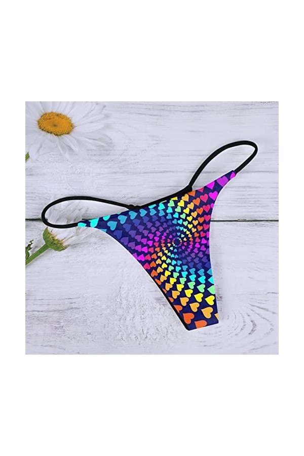 PANPANY Culottes pour Femme Culotte Confortables Dentelle sans Couture Slips sous Vetements Multipack Multicolore Tanga Taill