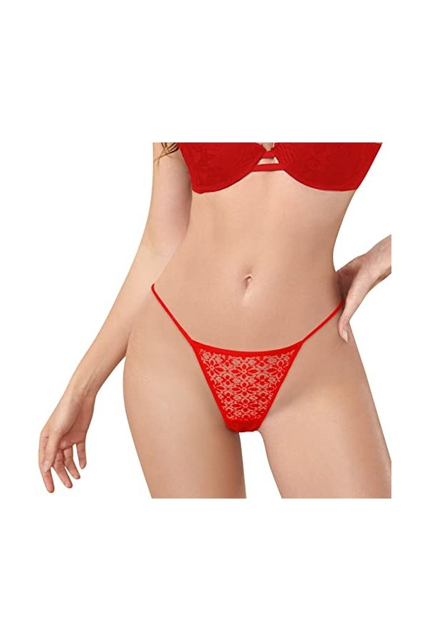 PANPANY Culottes pour Femme Confortables Taille Basse sans Couture Multicolore Multipack Sexy Dentelle Femme String sous Vete