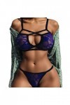 Zannycn Ensemble de lingerie sexy pour femme - Ensemble de lingerie érotique - Lingerie sexy - Ensemble soutien-gorge et culo