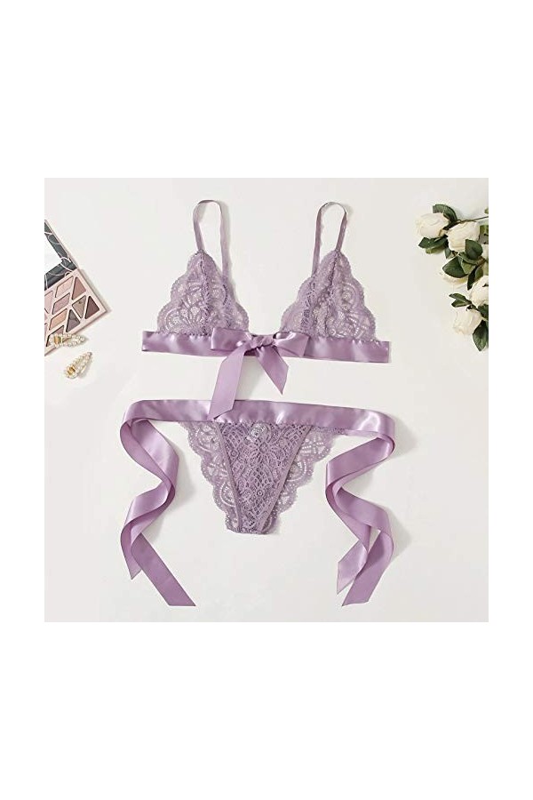 Fulidngzg Lingerie sexy pour femme : lingerie érotique 2 pièces lingerie sexy tenue lingerie grande taille jarretelles linger