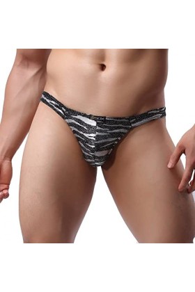 Générique String Homme Sexy Hot Dentelle Slips Boxer Homme 1 Pack Taille Basse Bloc de Couleur Rayé Sexy Culotte String Slip 
