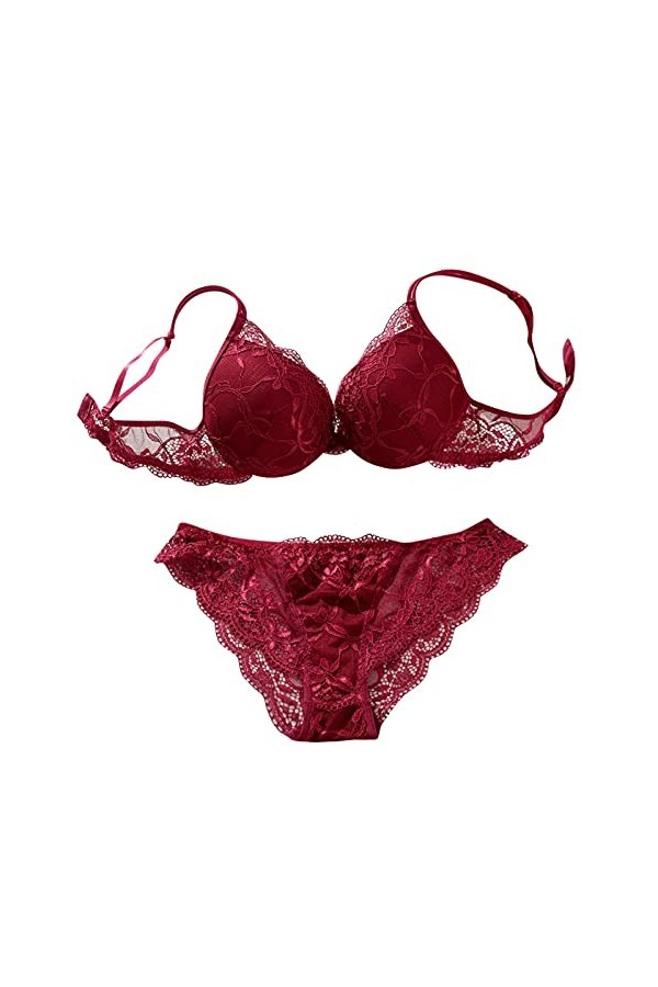 Femme Vêtements De Nuit Sexy Lingerie Sexy Ensemble Erotique Ensemble Soutien Gorge et String Dentelle sous-Vetements 2 Pièce
