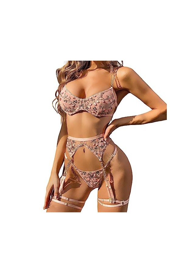 Lingerie Sexy pour Femme Lenceria Extreme Sexy Dessous New Luxury Sexs Noir Couleur Femmes Sexy Jarretière Lingerie Sexe Sout