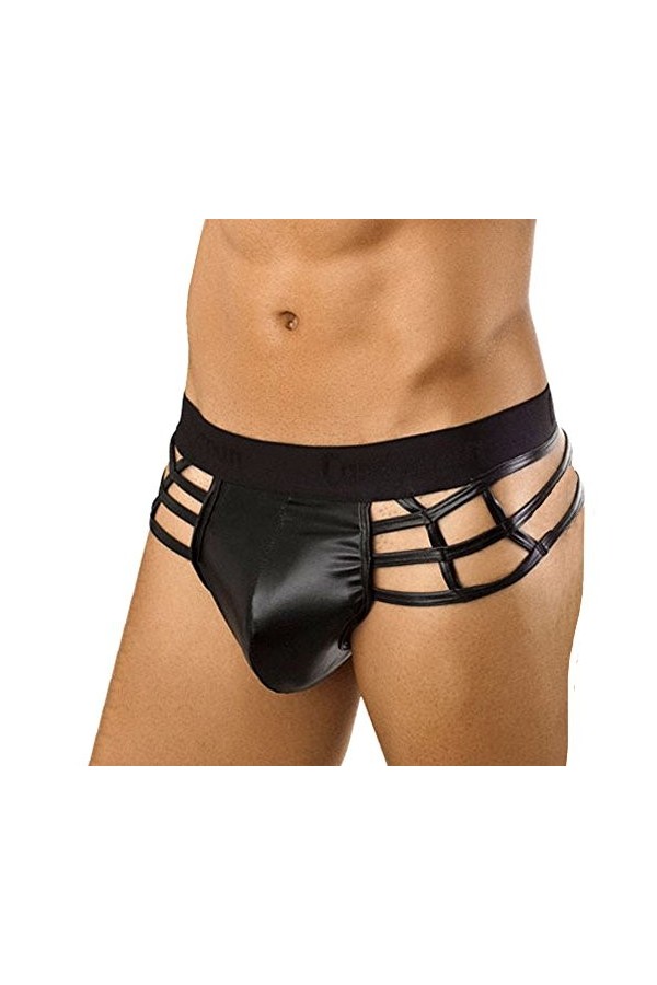 UOWEG T-Back Underwear Mens Briefs Sexy Sexy Panty G-String Pouch Thong Pants Lingerie Mini Robe Black, XXL 