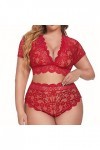 Vêtements De Nuit Femme Sexy Ensemble Soutien Gorge et String Erotique Lingerie Sexy Ensemble Dentelle sous-Vetements 2 Pièce