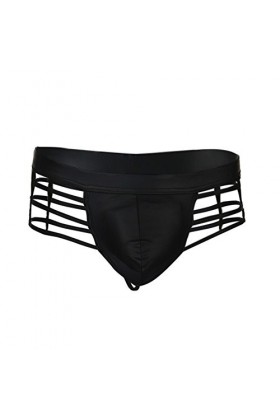 UOWEG T-Back Underwear Mens Briefs Sexy Sexy Panty G-String Pouch Thong Pants Lingerie Mini Robe Black, XL 