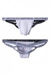 Jungerhouse String Homme Suspensoir Jockstrap Bretelles Croisées Sexy Jock Strap sous-vêtement Blanc,L 