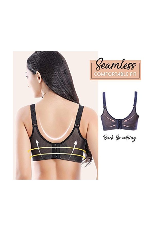 HANXIULIN Soutien-gorge pour femme sans bonnets souples Bustier Fit avant Fermeture solide Sans armatures Sous-vêtements Femm