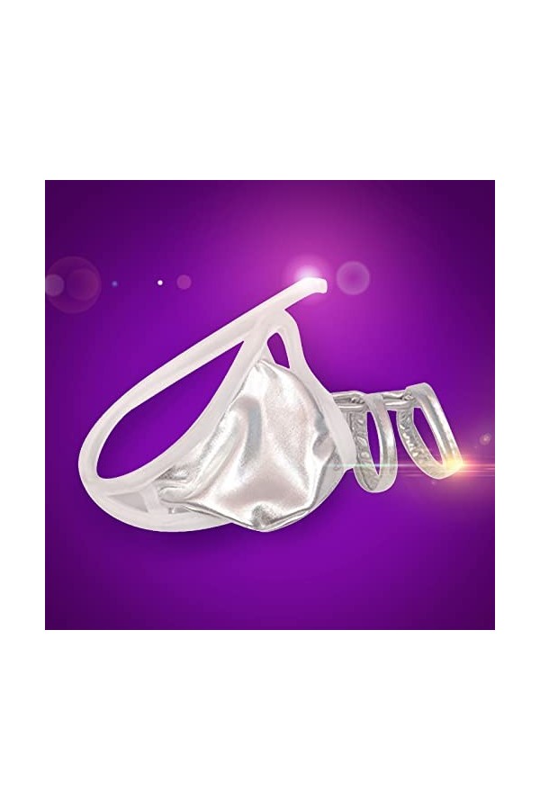 Culotte érotique pour Hommes Sexy Type C Ligne Pantalon Taille Basse Culotte pour Hommes jarretelle Anneau Slips Poche Poche 