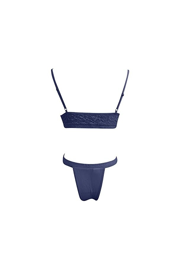 liaddkv Sous-vêtements sexy pour femme - Grande taille - Ensemble de sous-vêtements sexy à trois points - Cintres pour linger