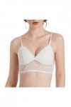 liaddkv Soutien-gorge ComfortSummer Sous-marin Thin Underwear-Cup Back Lace Féminin Femme Ensemble Sexy, Blanc., L
