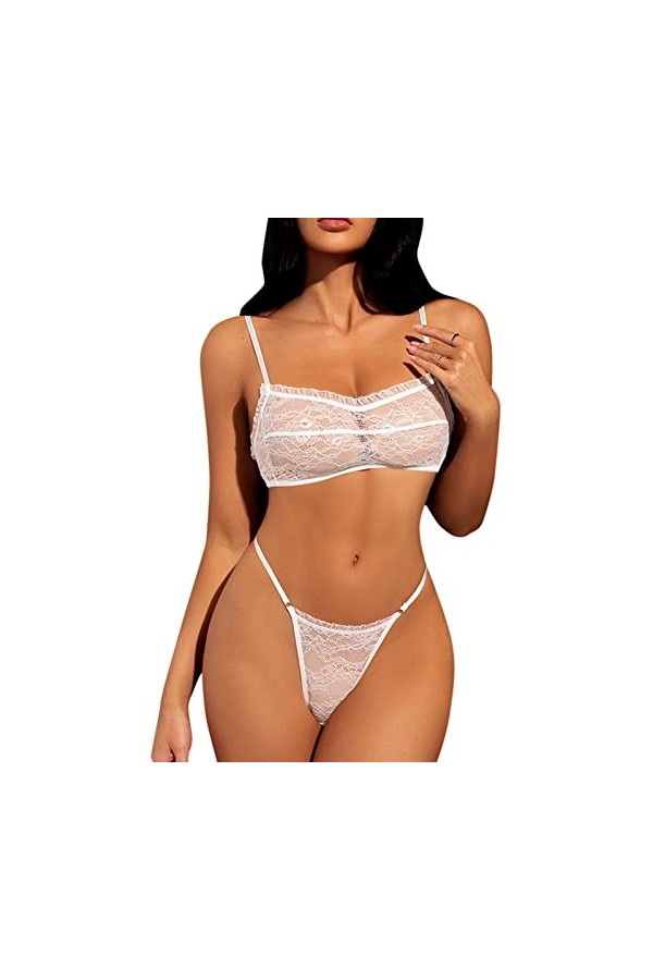 Menstruelle Lot De 4 pour Femme à la Mode Brassieres Bague en Acier Soutien-Gorge Ensemble Dames Soutien-Gorge en Dentelle En