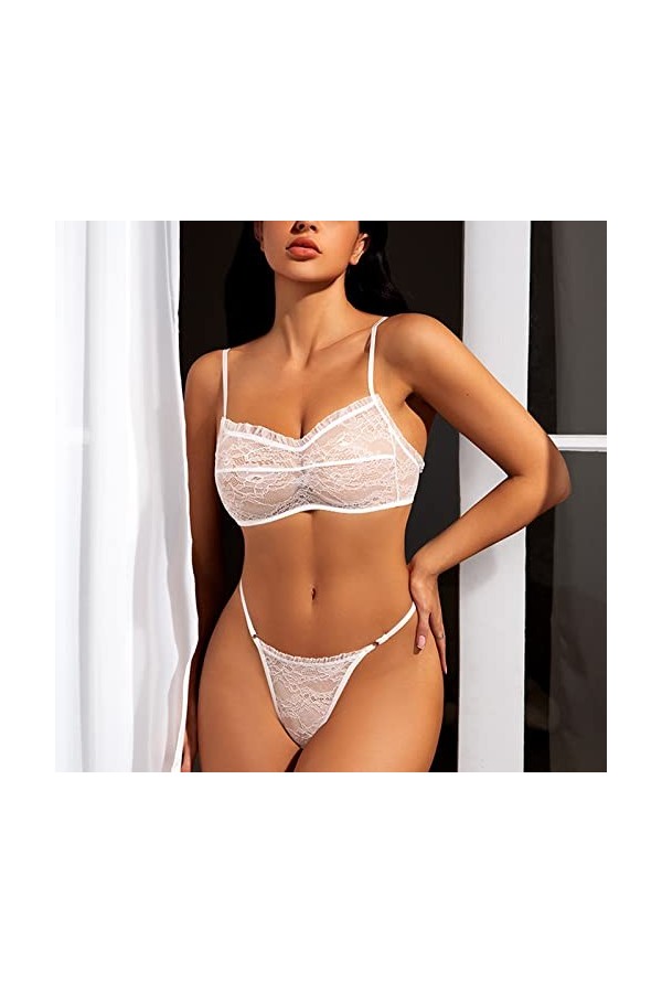 Menstruelle Lot De 4 pour Femme à la Mode Brassieres Bague en Acier Soutien-Gorge Ensemble Dames Soutien-Gorge en Dentelle En