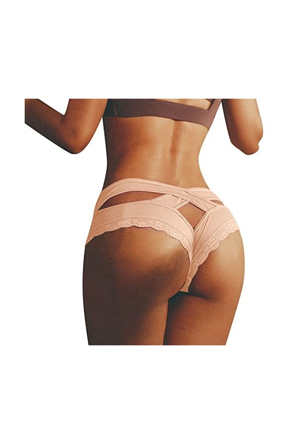 Culotte Ouverte Coquine Sexy Culotte Incontinence Hipster Lingerie Culottes Patchwork Short Sexy Taille Basse String Ficelle 