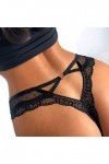 Tanga Femme Coton Basique String Ficelle Chic Femme Tanga Slips Couture sous-vêtements String Femme Sexy Chic Culotte Dentell