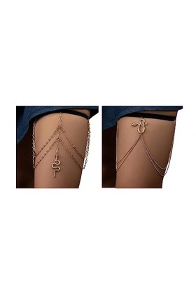 Chaîne Cuisse Serpent À Plusieurs Couches Chaîne Jambe Élastique Antidérapante Accessoires Jambe Boîte Nuit Bord Mer Dété po