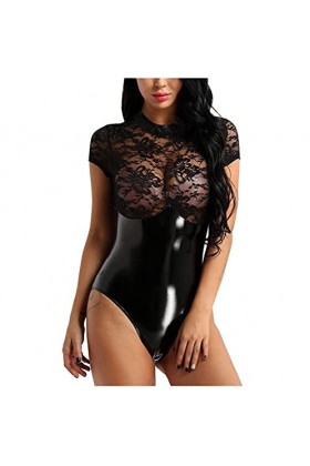 Lingerie Femme Sexy Ensemble Homme Sexy Hot y23k sous-vêtements Sexy Cuir Bodysuit vêtements de Nuit Dentelle Jumpsuit épissu