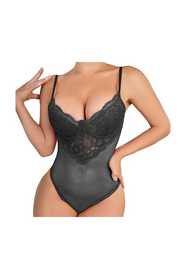 Nuisette Sexy Femme Érotique Slutty Hot Lingerie See Through Dentelle Harnais Robe Sexy Hot Mini Short Coquine Nuisette Mini 